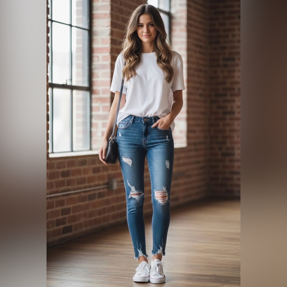 Stylish Blue Skinny Jeans for Women